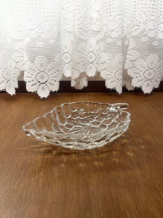 Vintage Clear Glass Trinket & Grape Nut & Candy Dish