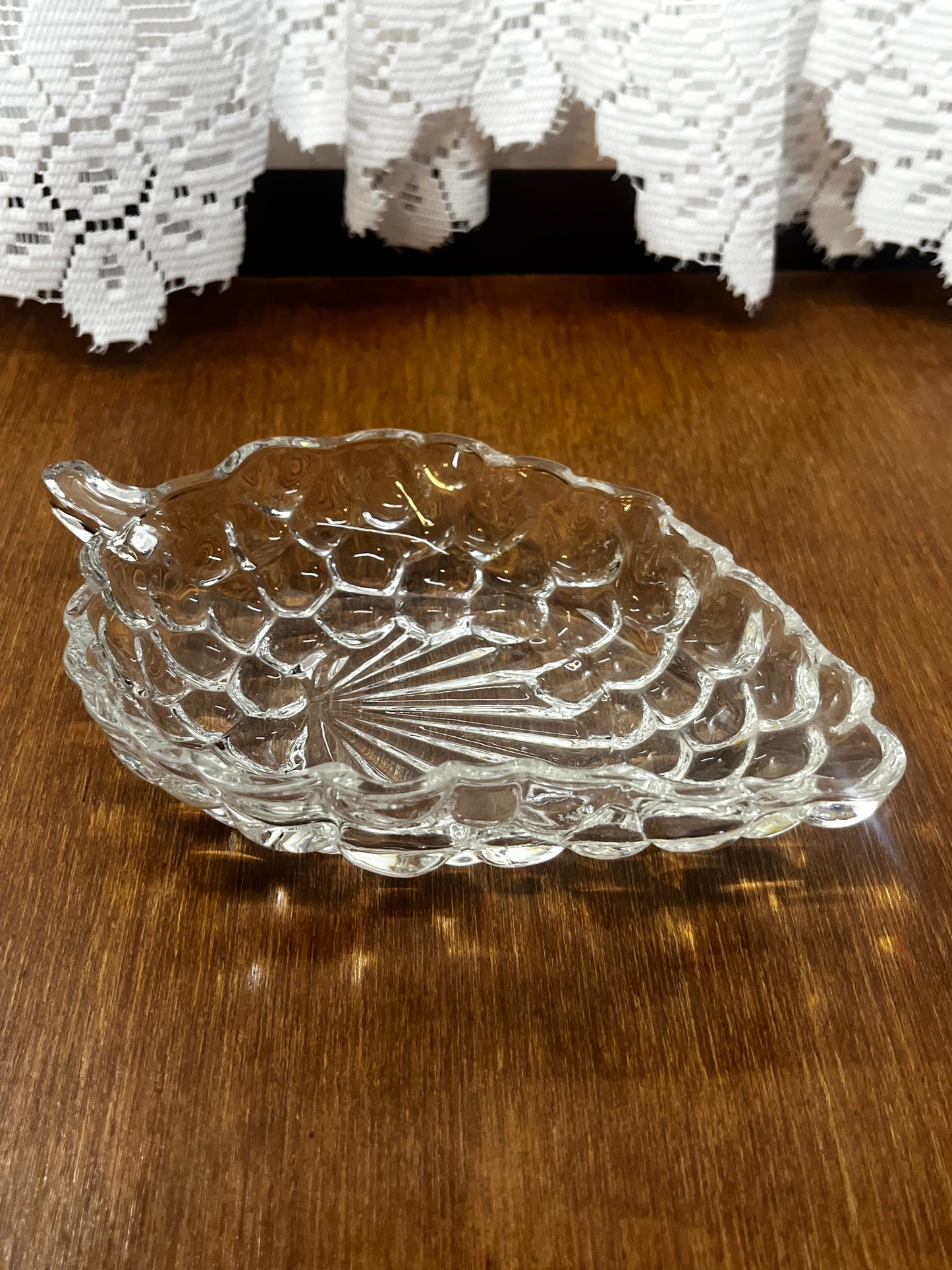 Vintage Clear Glass Trinket & Grape Nut & Candy Dish