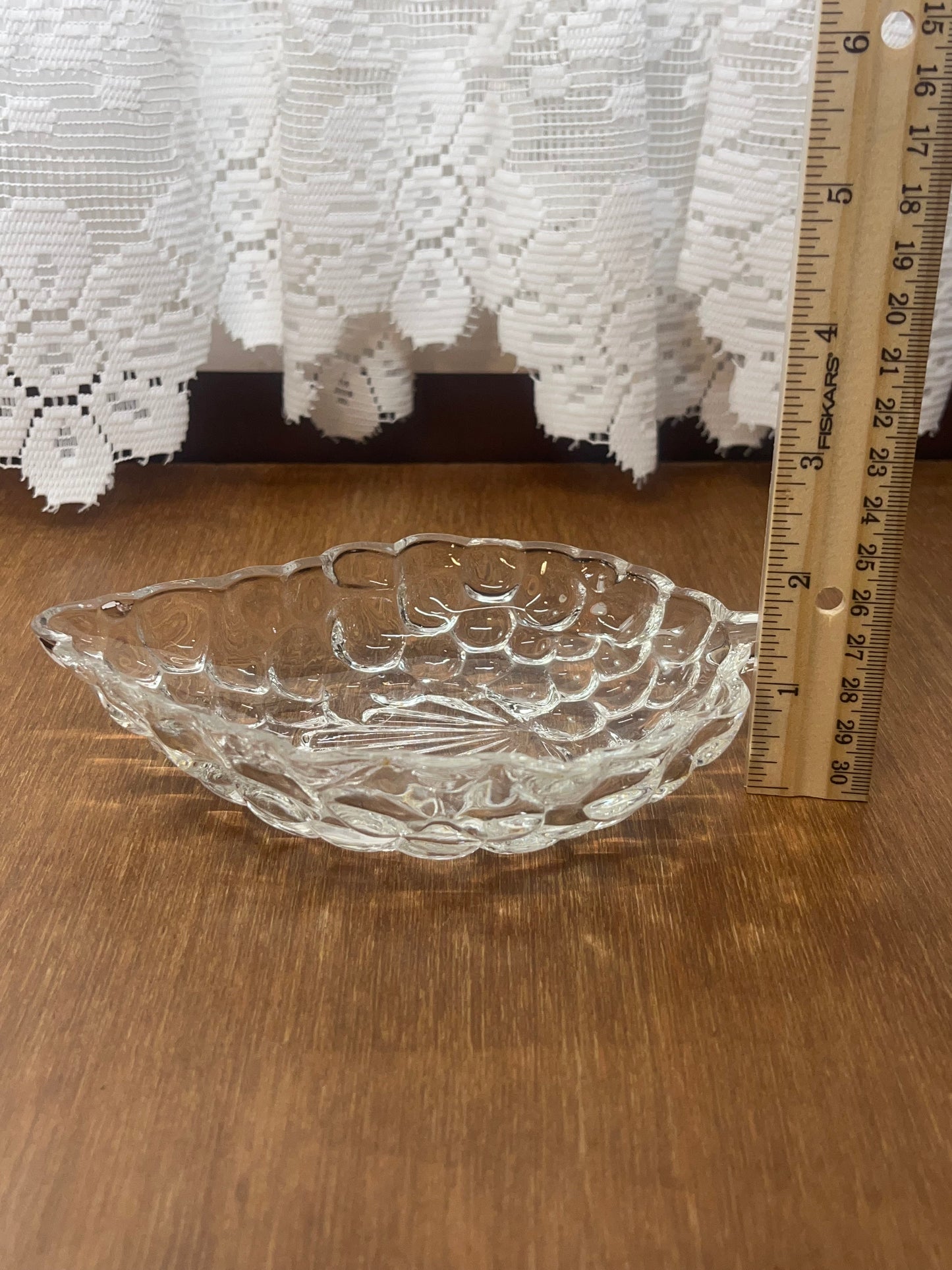 Vintage Clear Glass Trinket & Grape Nut & Candy Dish