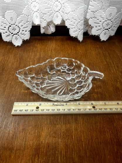 Vintage Clear Glass Trinket & Grape Nut & Candy Dish