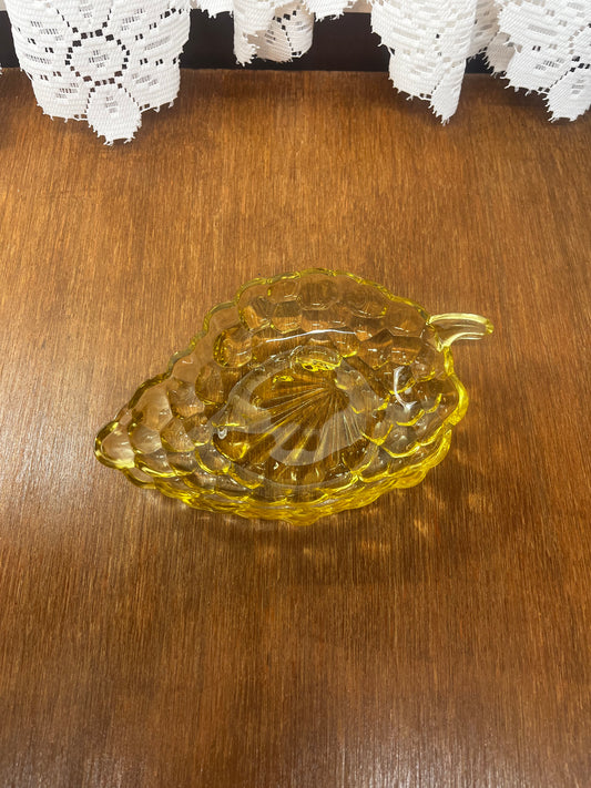 Vintage Yellow Grape Trinket& Candy & Nut Dish