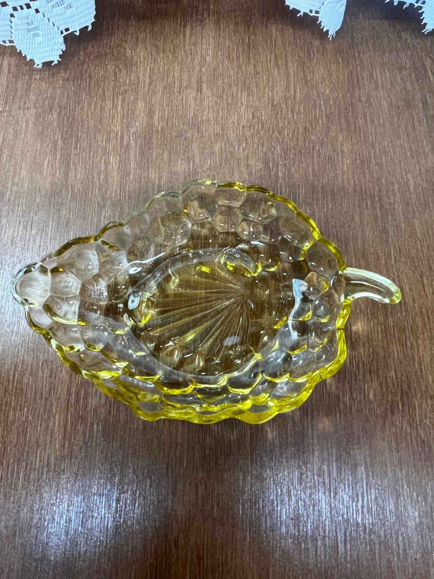 Vintage Yellow Grape Trinket& Candy & Nut Dish