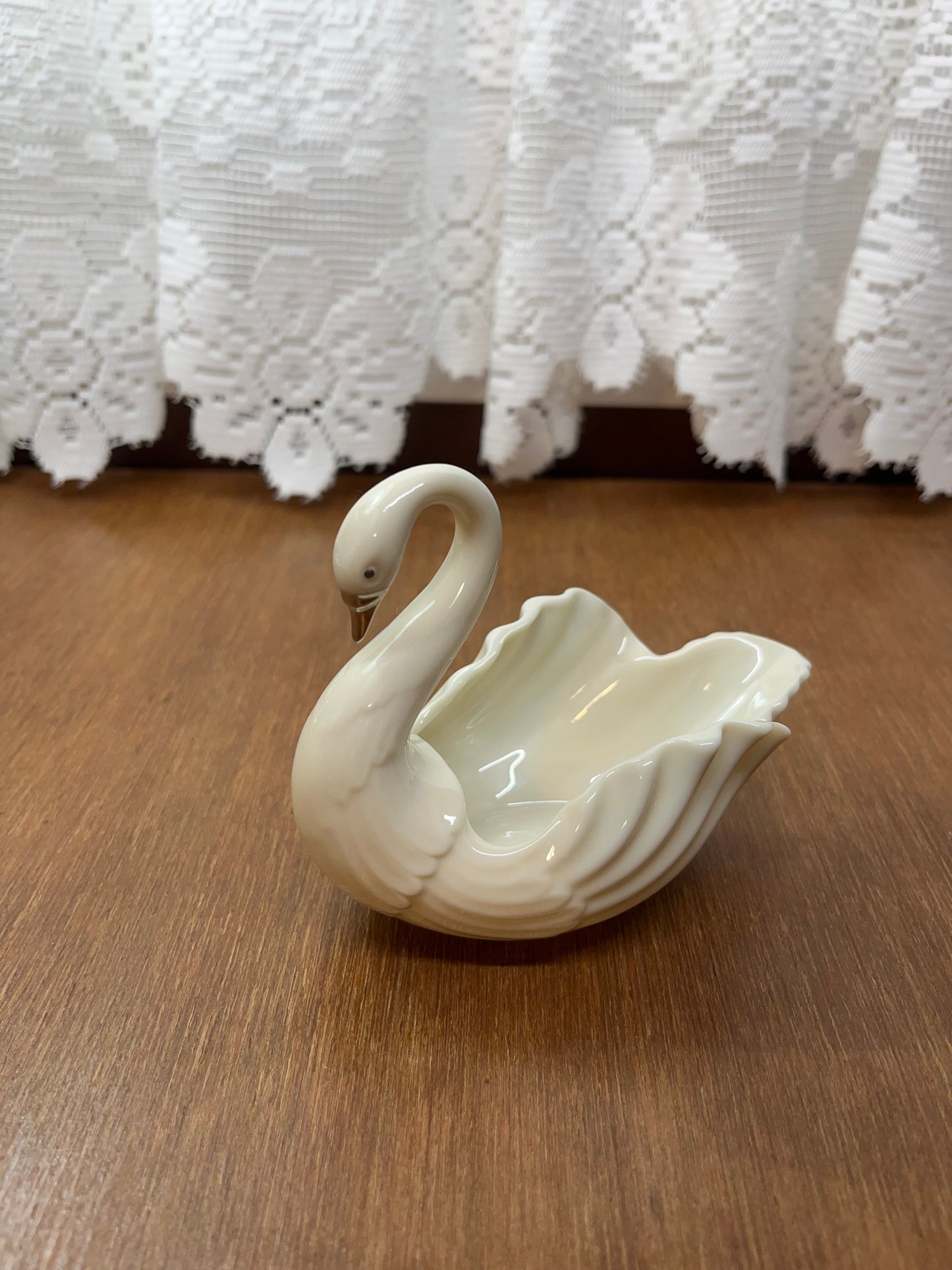 Vintage Lenox USA Porcelain Swan Trinket Dish