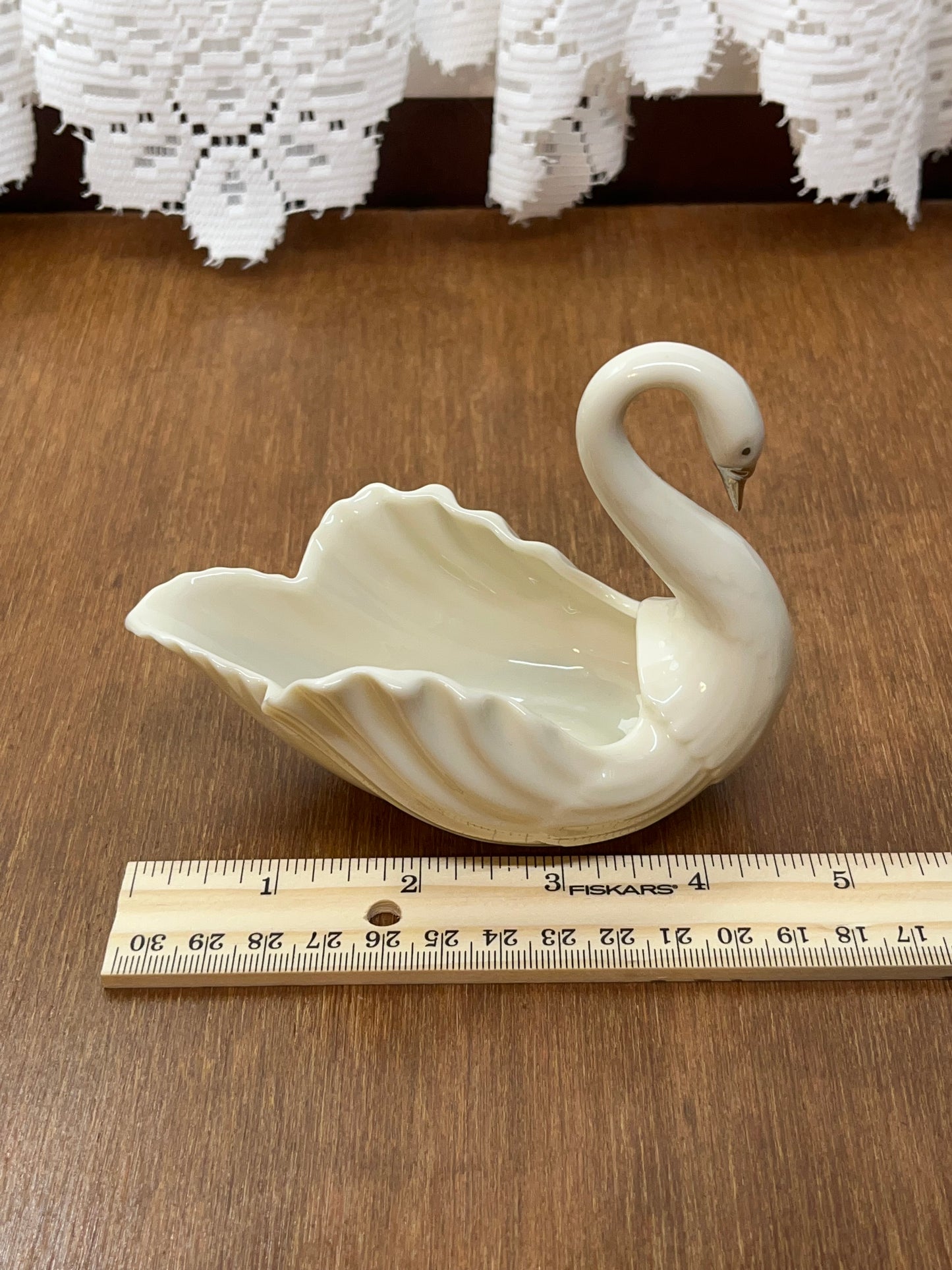 Vintage Lenox USA Porcelain Swan Trinket Dish