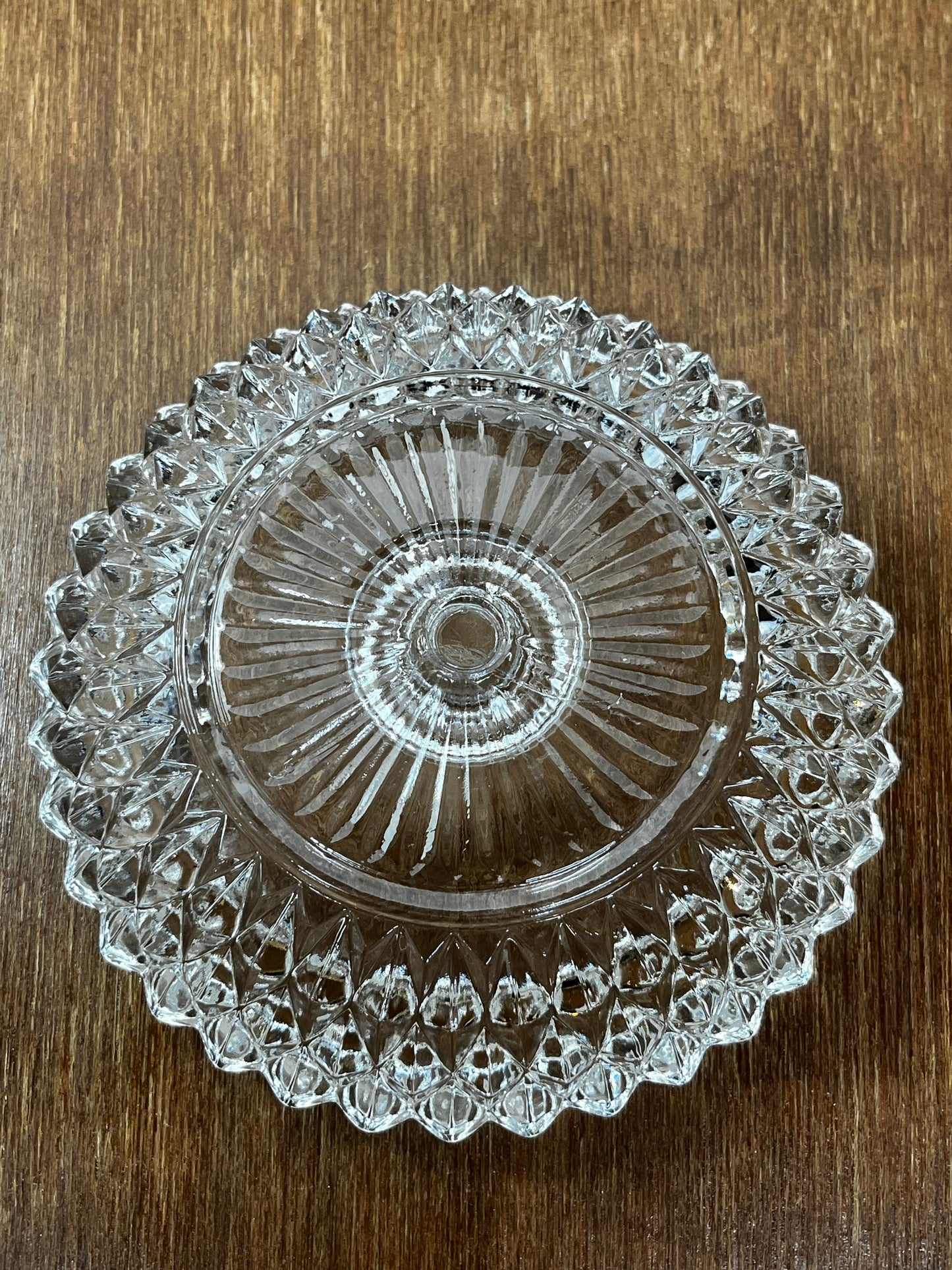 Vintage Brilliant Cut Glass Candle stick holder