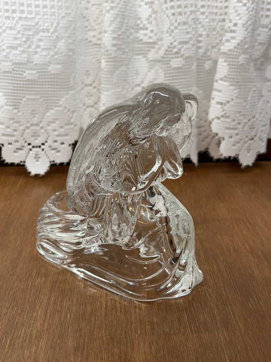 Votive Lead Crystal Kneeling Angel Candle Holder