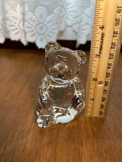 Vintage Princess House Clear Bear Figurine