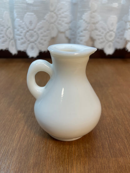 Vintage Small Milk Glass Strawberry Avon Pitcher