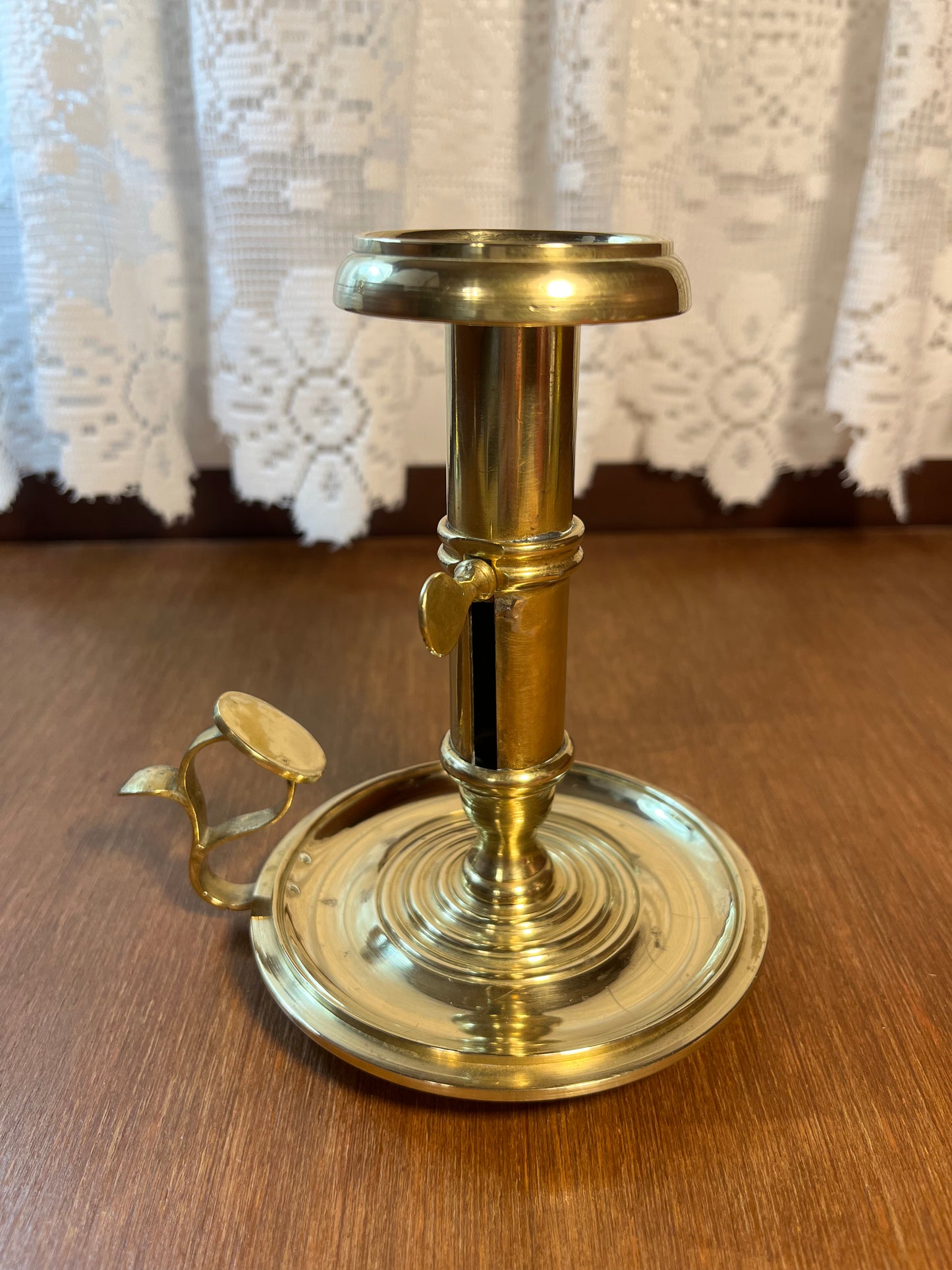 Vintage Brass Candle Holder With Handle