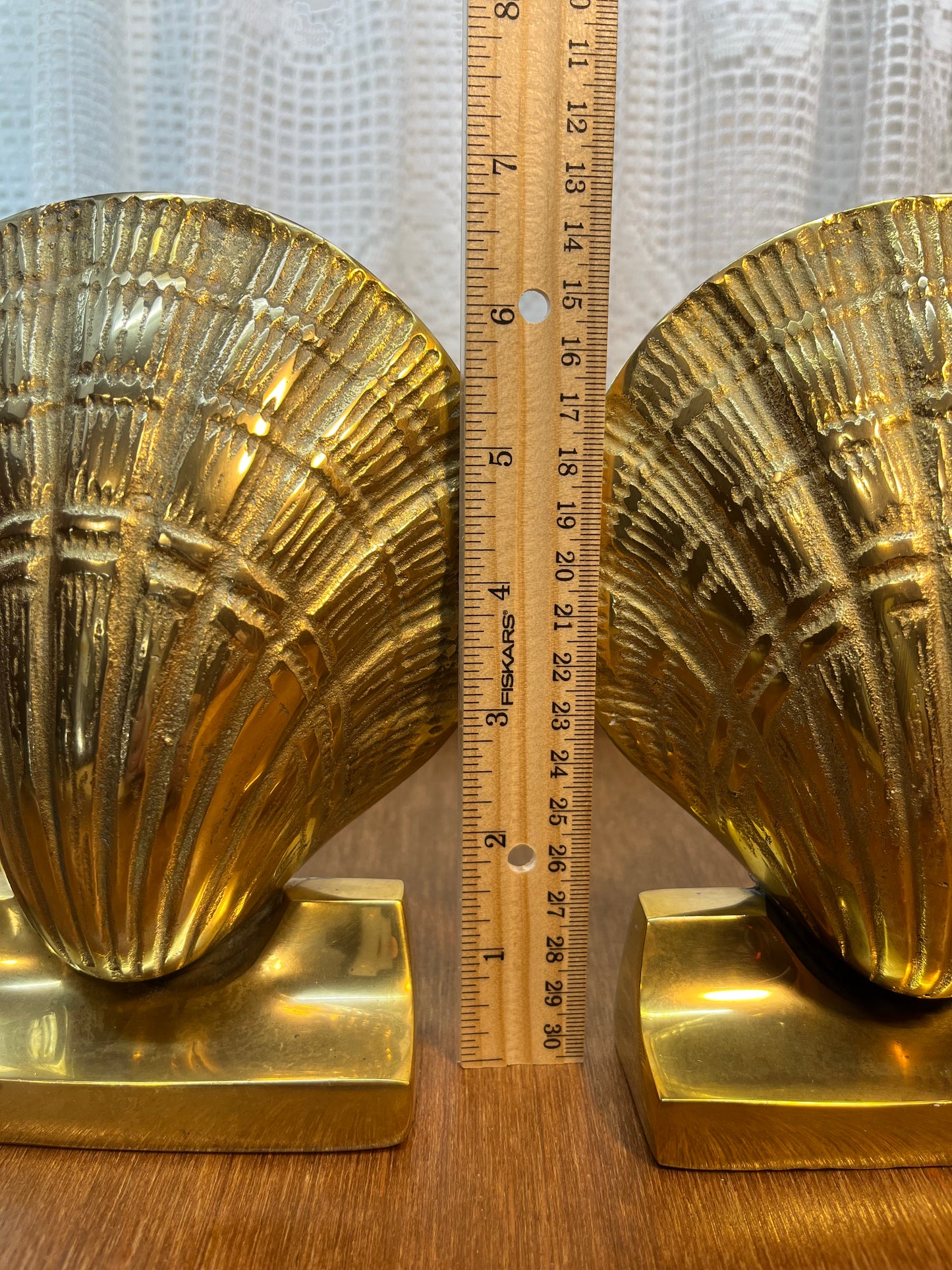 Brass Seashell Bookends