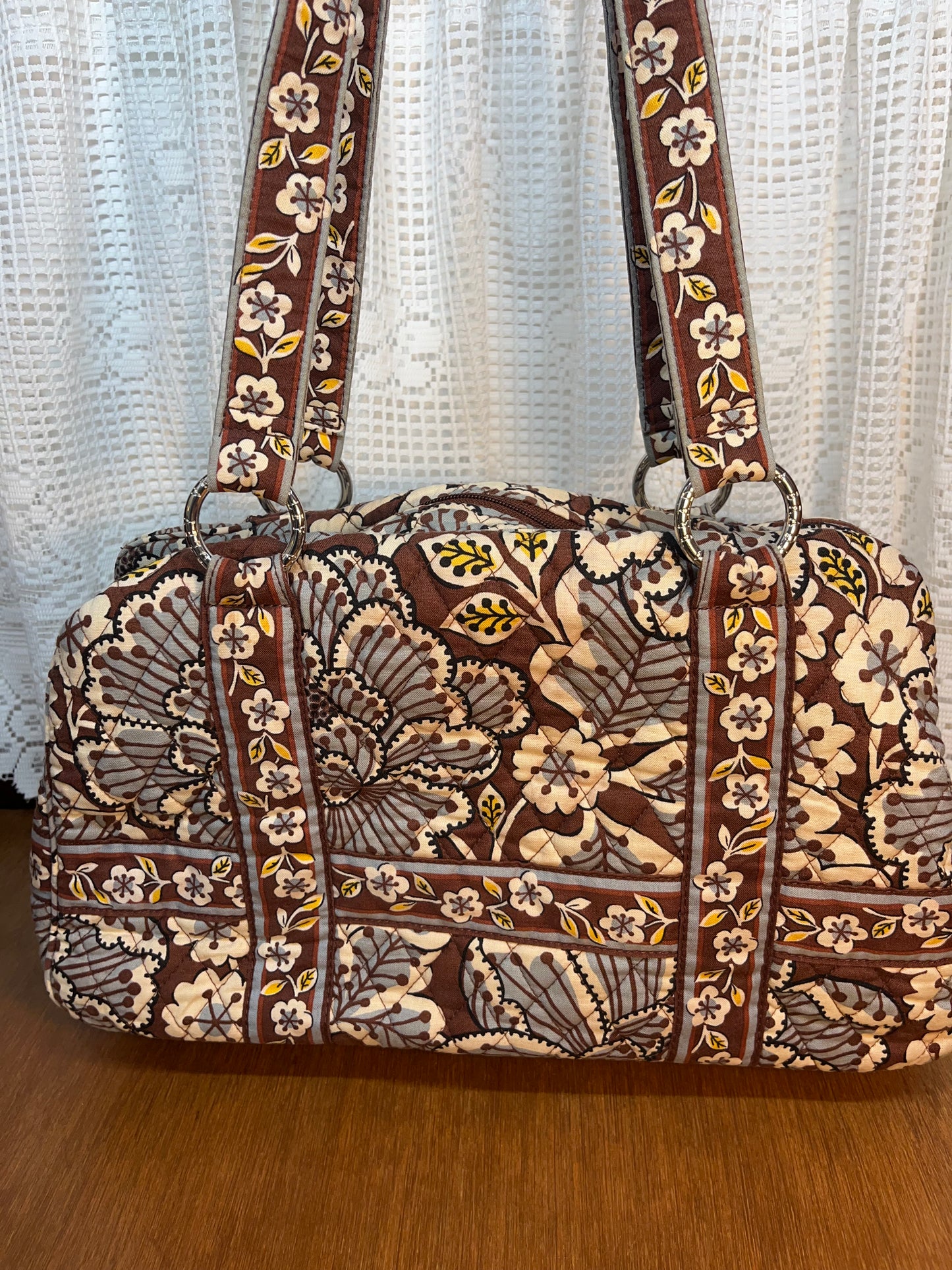 Large Slate Blooms Vera Bradley Tote Purse