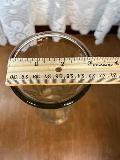 Victorian Style Clear Glass Footed Pedestal Vase