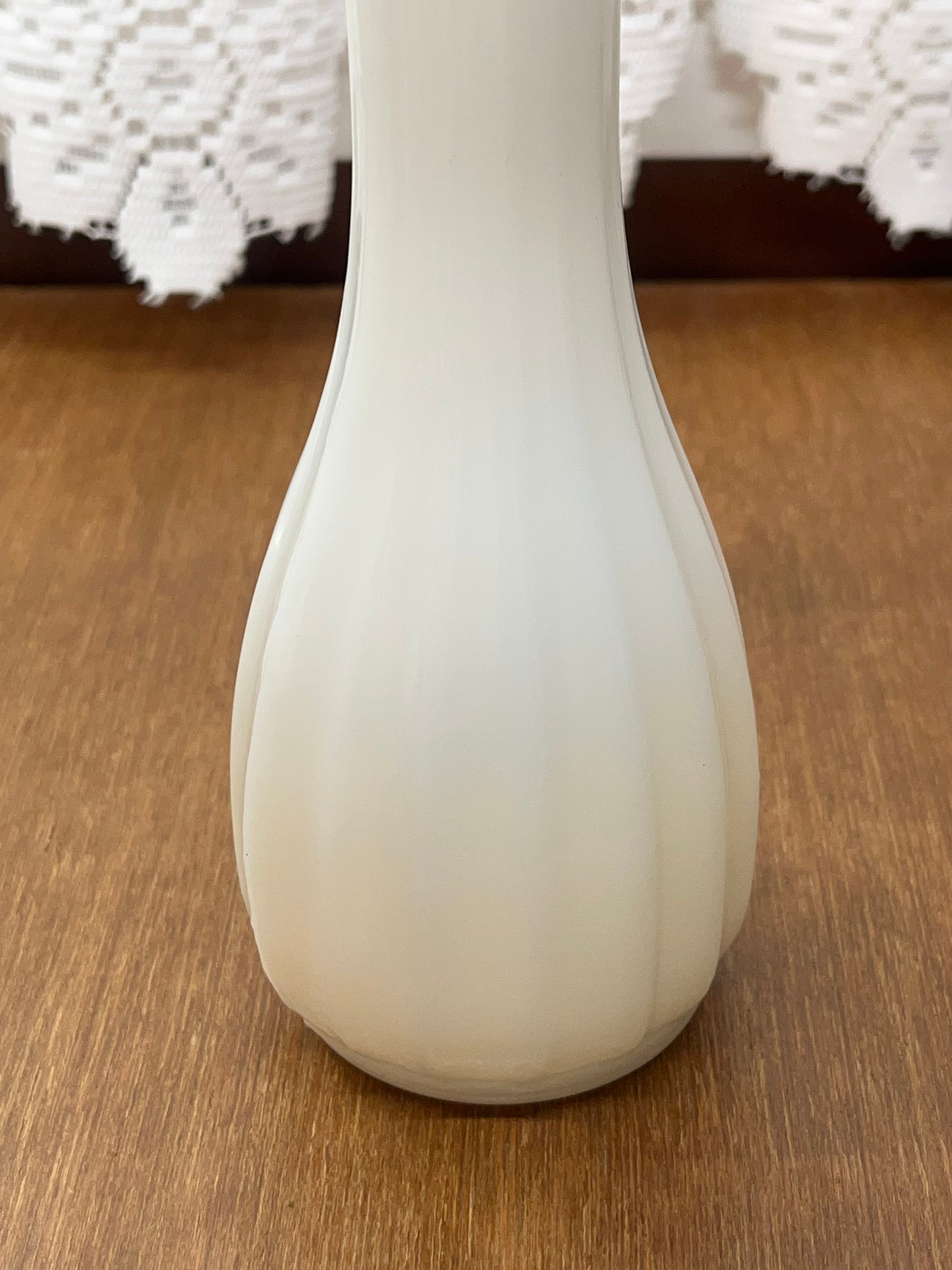 Vintage Milk Glass Saw Tooth Top Bud Vase