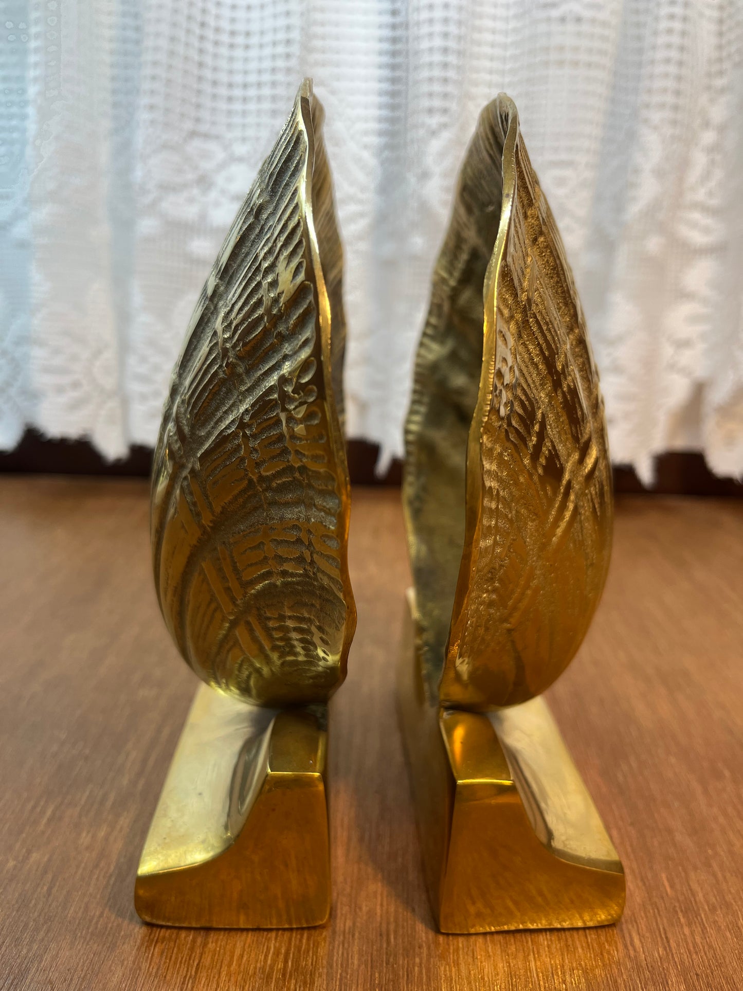 Brass Seashell Bookends