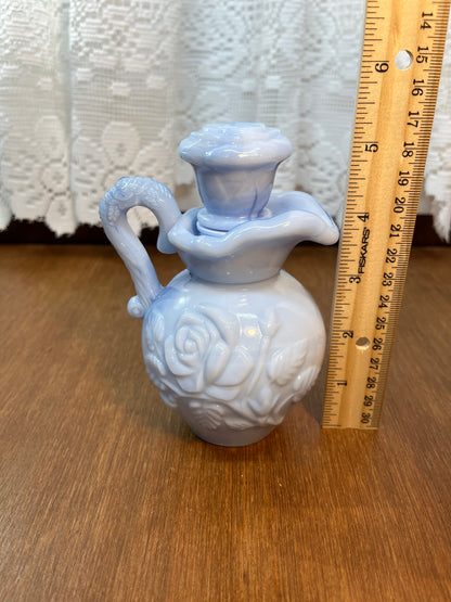 Vintage Bath And Body Blue Marble Avon Pitcher