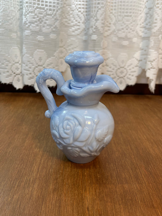 Vintage Bath And Body Blue Marble Avon Pitcher