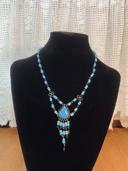 Beaded Turquoise Pendant