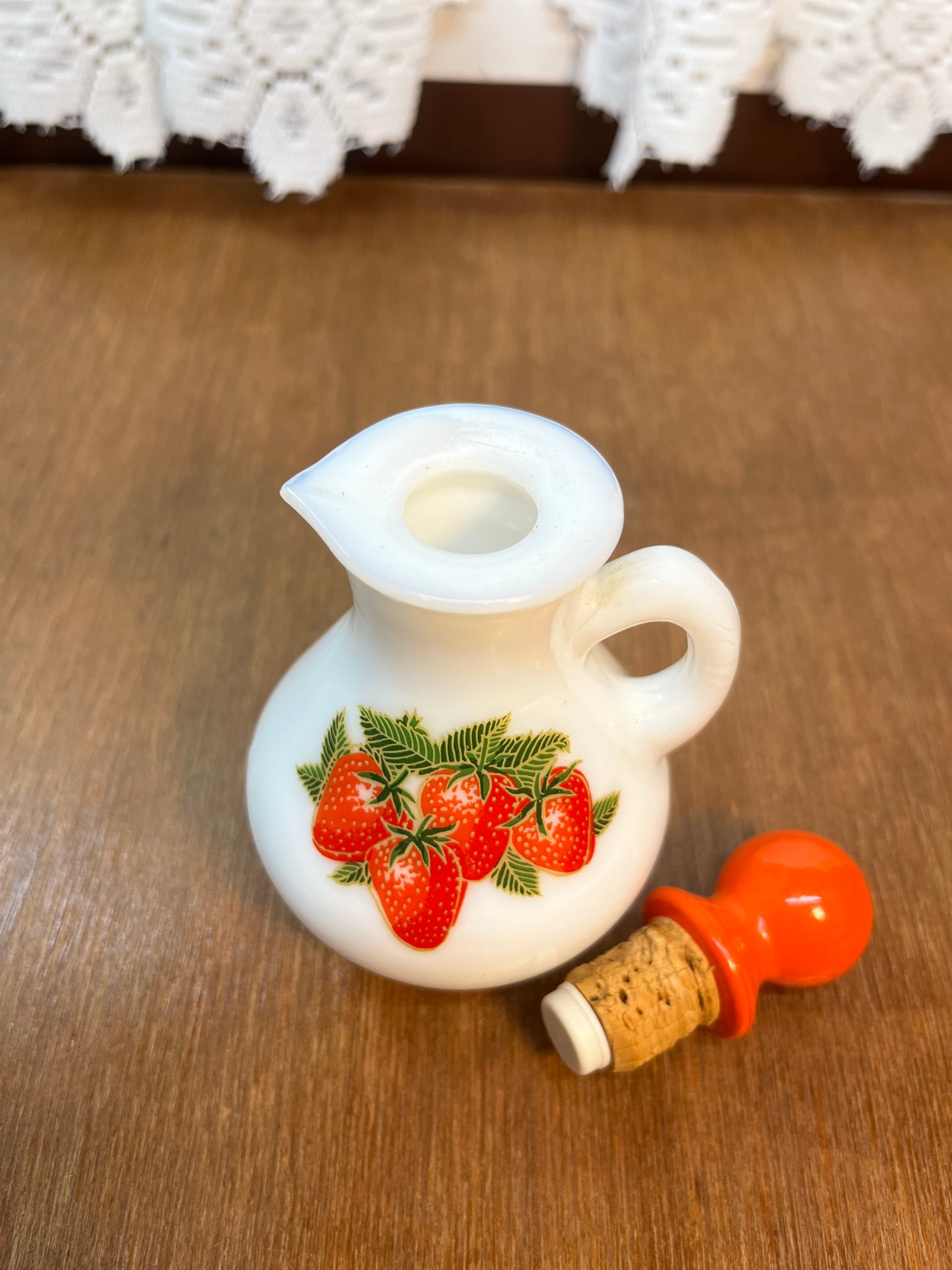 Vintage Strawberry Avon Mini Pitcher