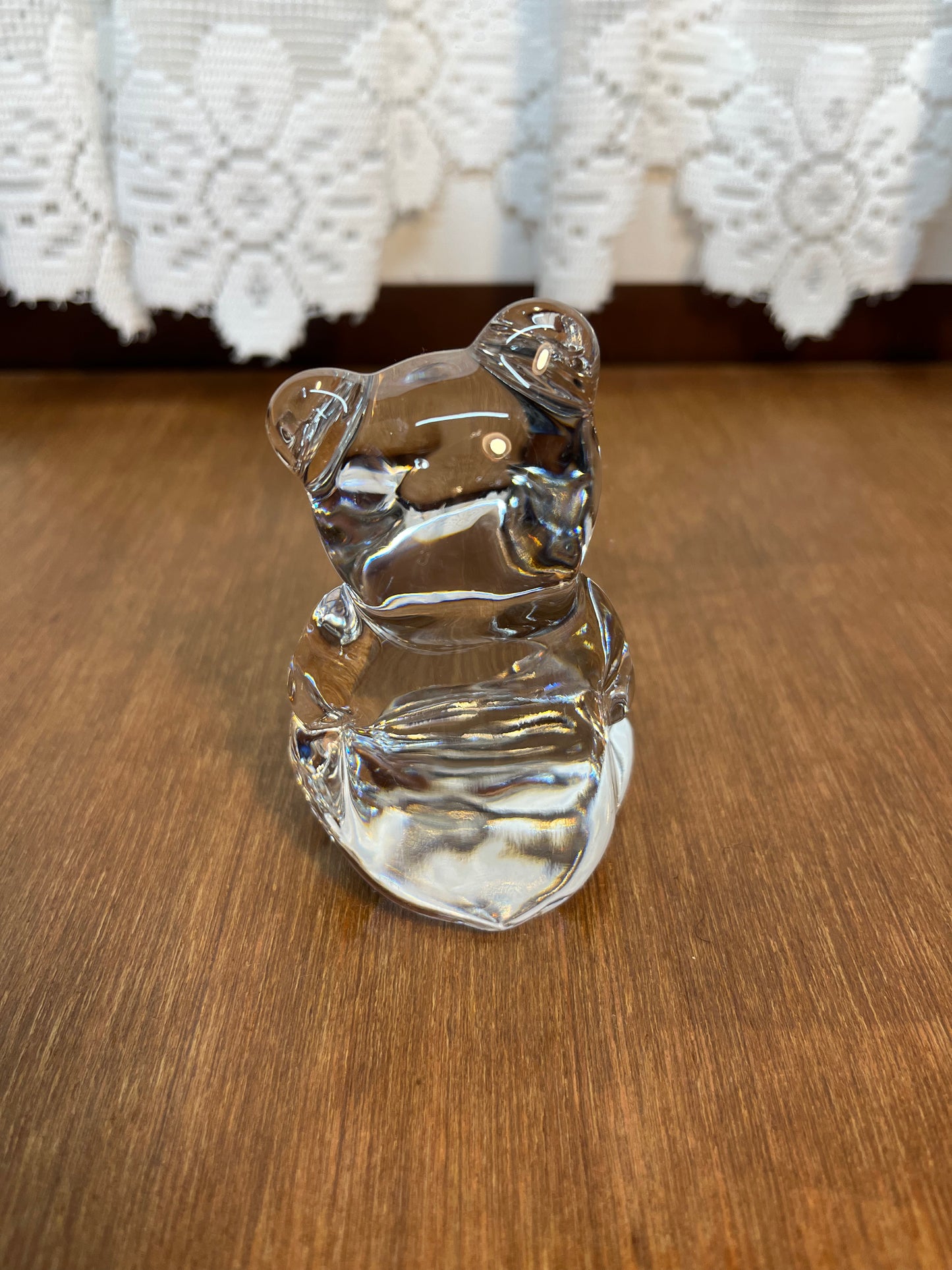 Vintage Princess House Clear Bear Figurine