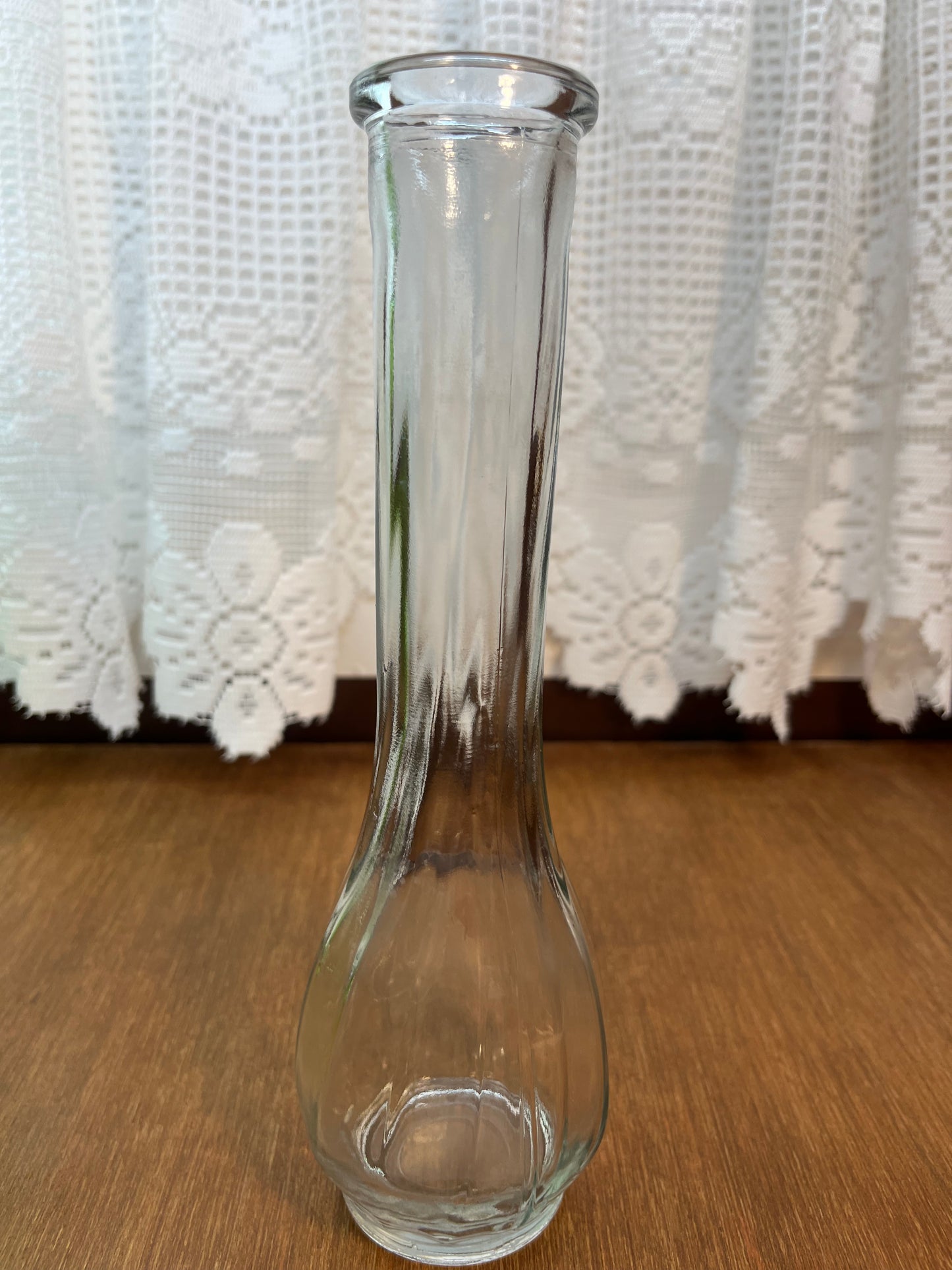 Clear Spiral Bud Vase