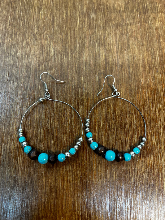 Beaded Hoop Earrings