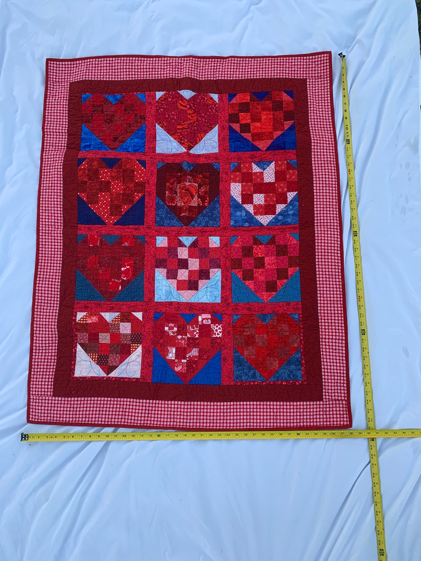 Handmade/Machine Made Heart Quilt