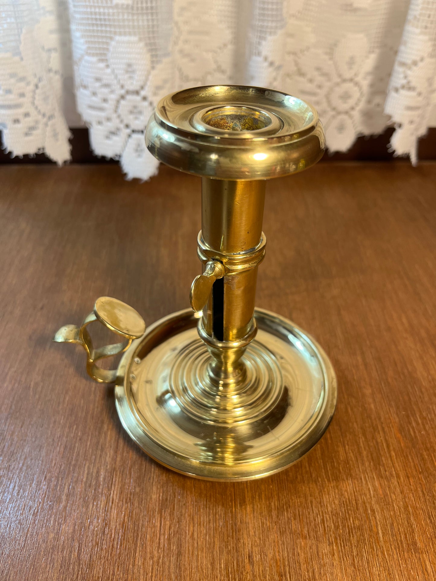 Vintage Brass Candle Holder With Handle