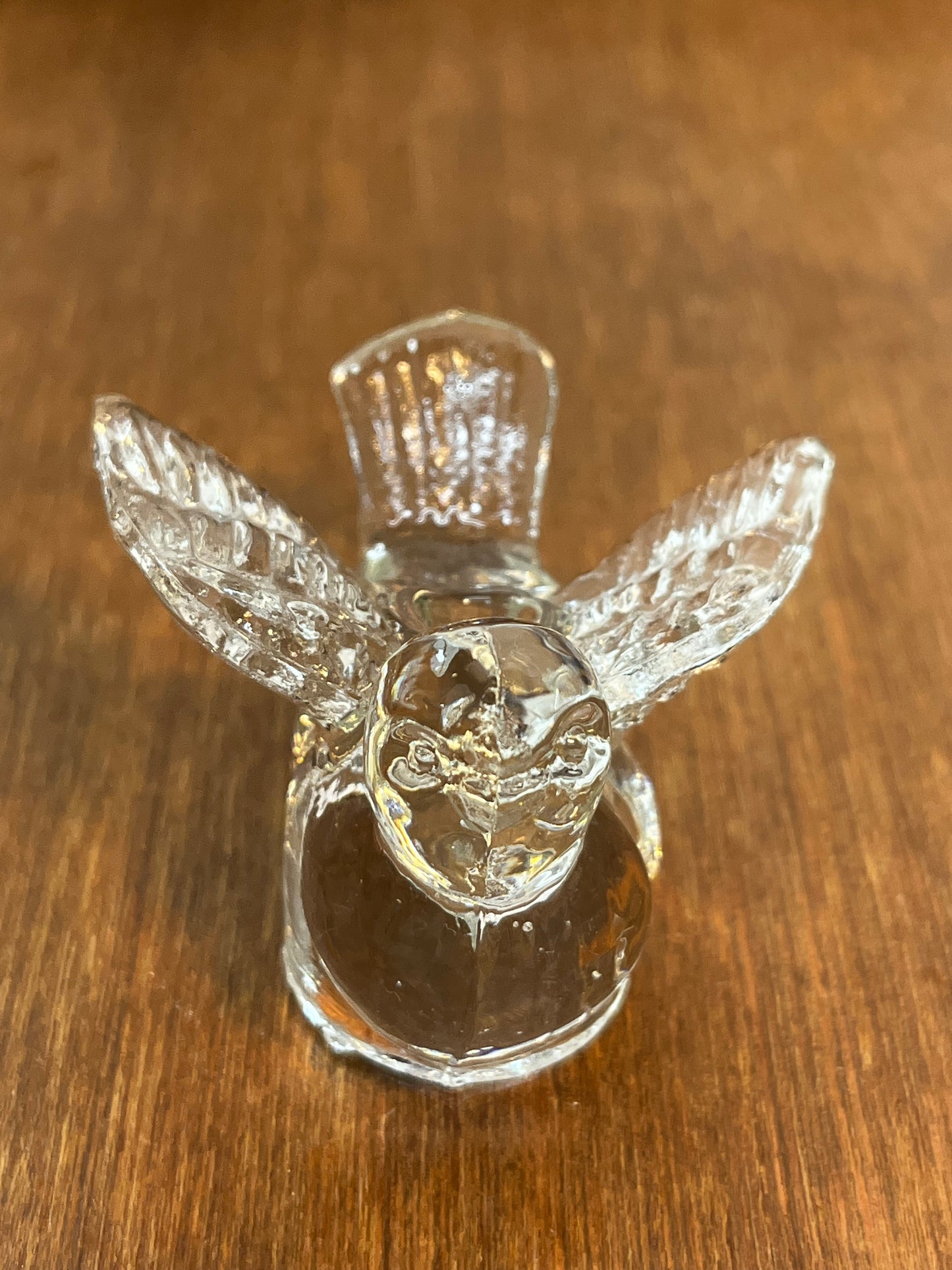 Vintage Small Glass Bird Figurine/Candle Holder