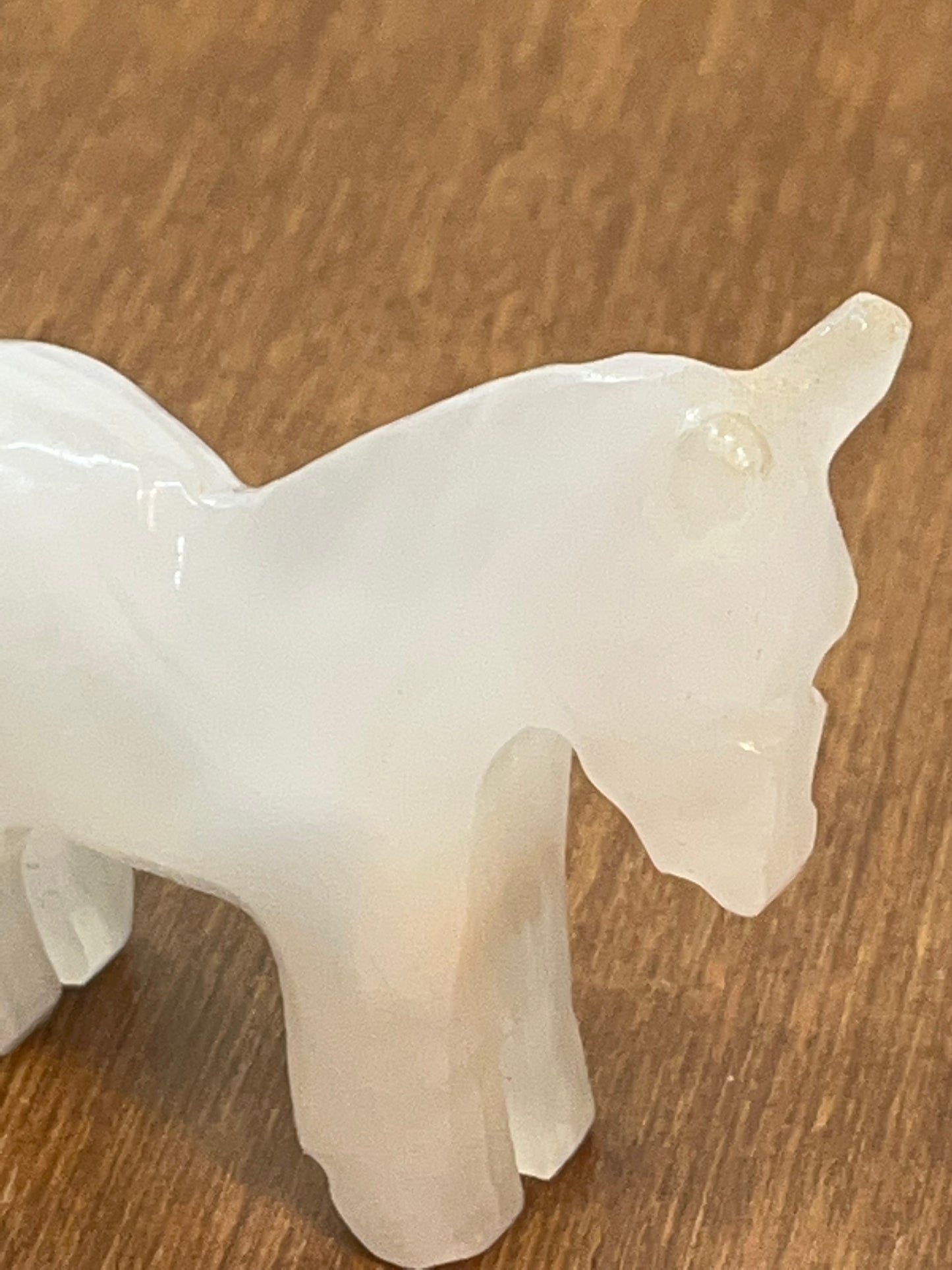 Carved Quartz Mini Donkey Statue