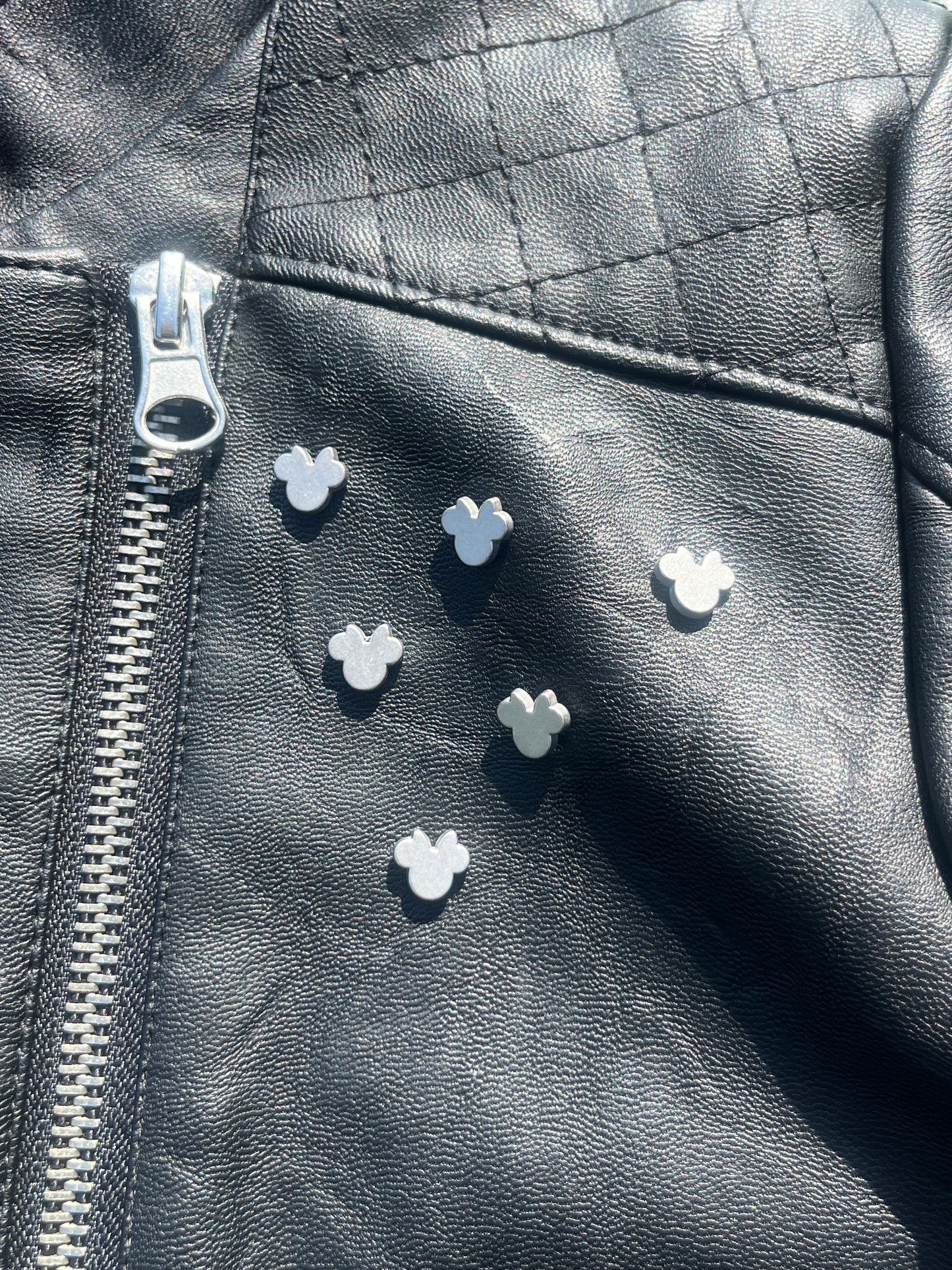 Faux Black Leather Mini Mouse Girls Disney Jacket