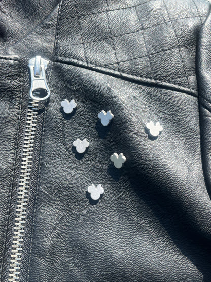 Faux Black Leather Mini Mouse Girls Disney Jacket