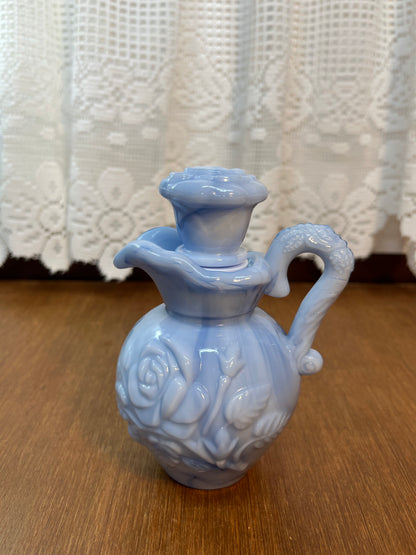 Vintage Bath And Body Blue Marble Avon Pitcher