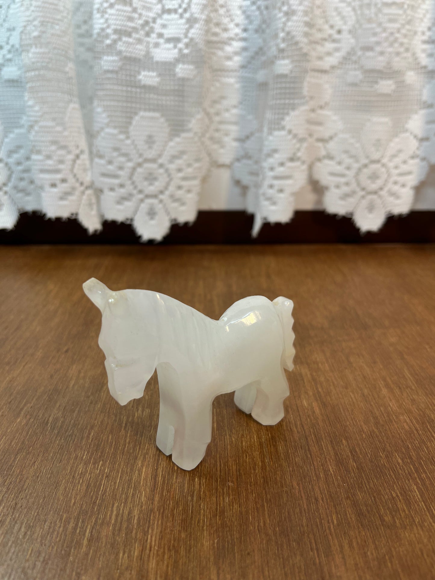 Carved Quartz Mini Donkey Statue