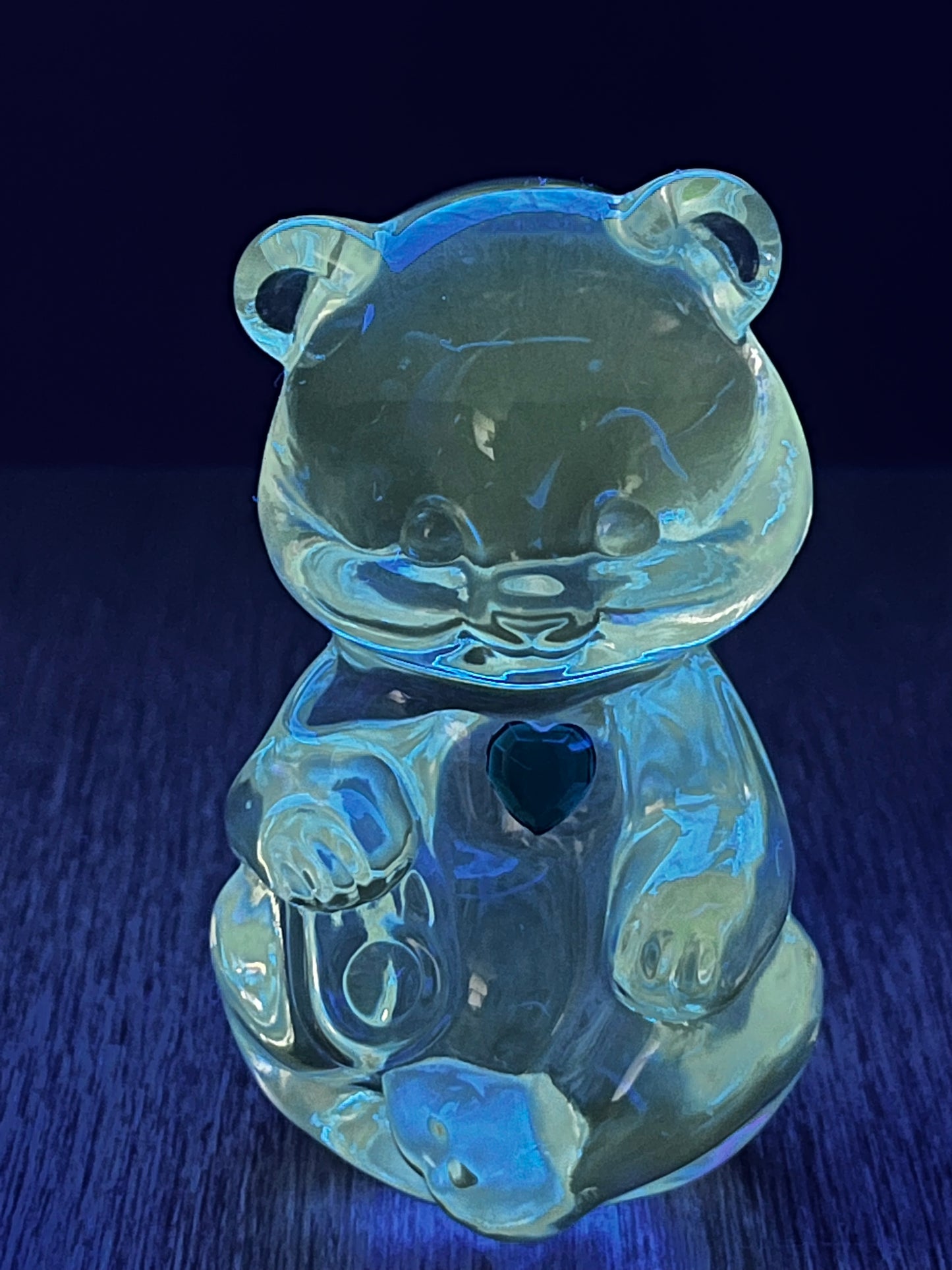 Art Glass Fenton May Birthstone Bear