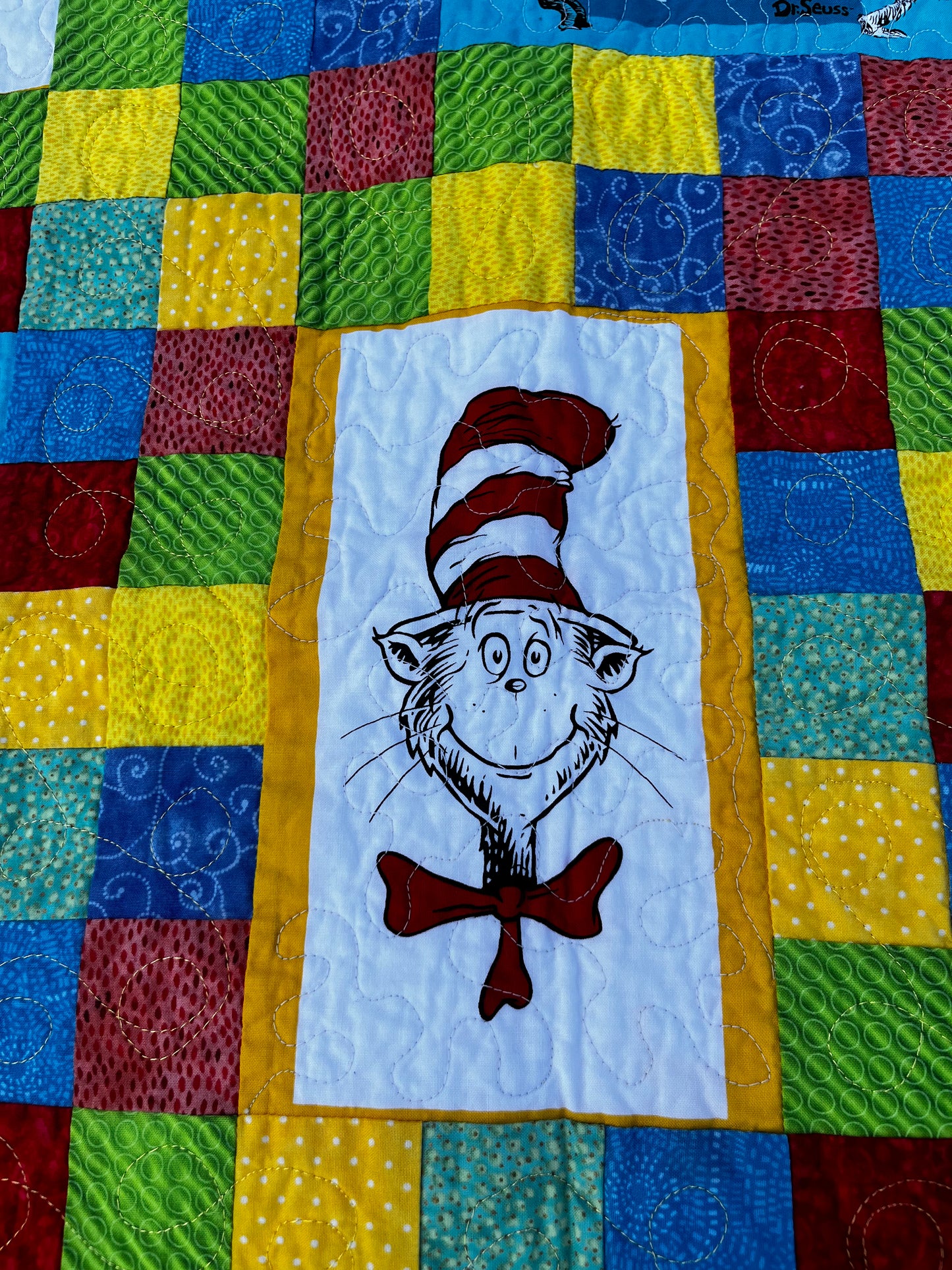 Handmade/Machine Made Dr. Seuss Quilt