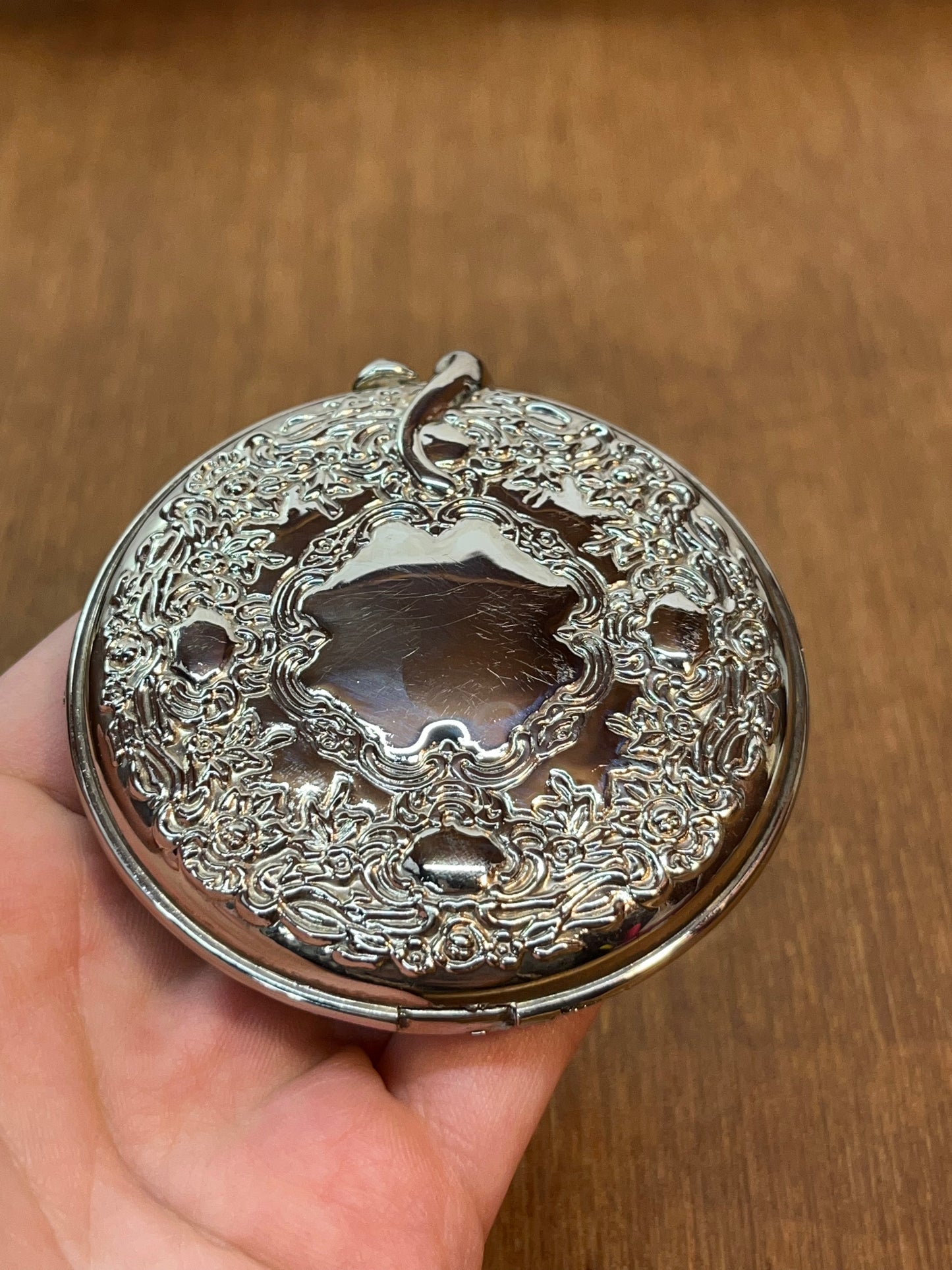 Vintage Silver Double Pocket Mirror