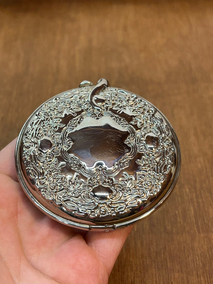 Vintage Silver Double Pocket Mirror