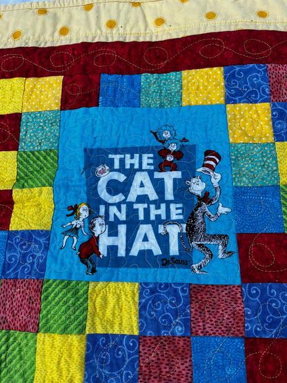 Handmade/Machine Made Dr. Seuss Quilt