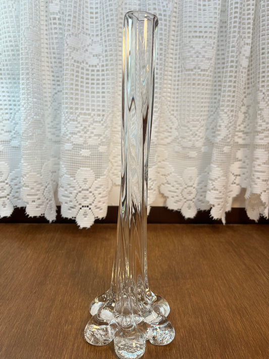 Vintage Footed Slim Neck Bud Vase
