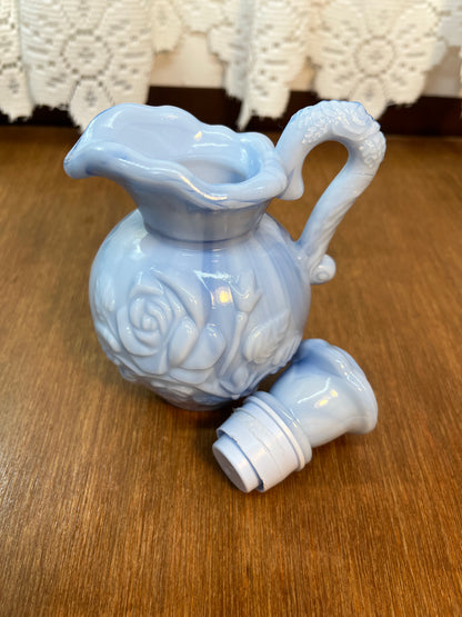 Vintage Bath And Body Blue Marble Avon Pitcher