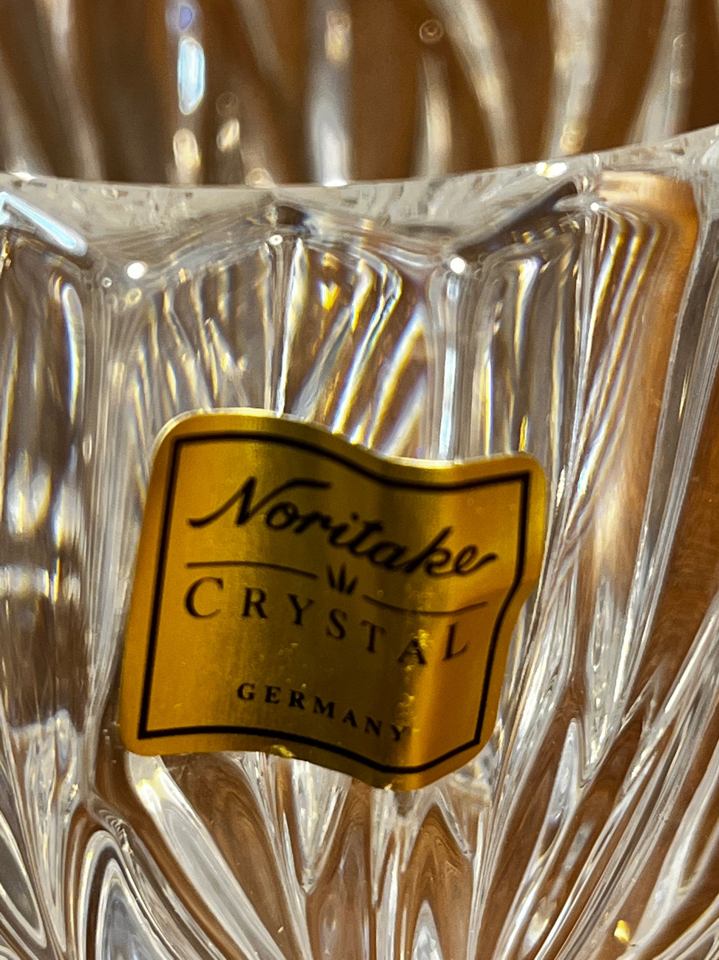 Vintage Noritake Crystal Candle Holder In Box