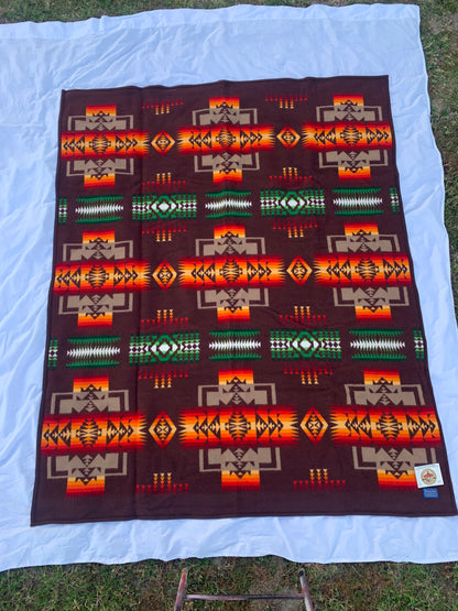 A warm and Colorful Heritage Pendleton Indian Blanket