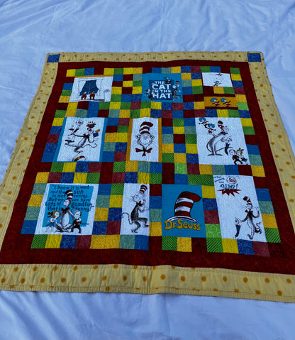 Handmade/Machine Made Dr. Seuss Quilt