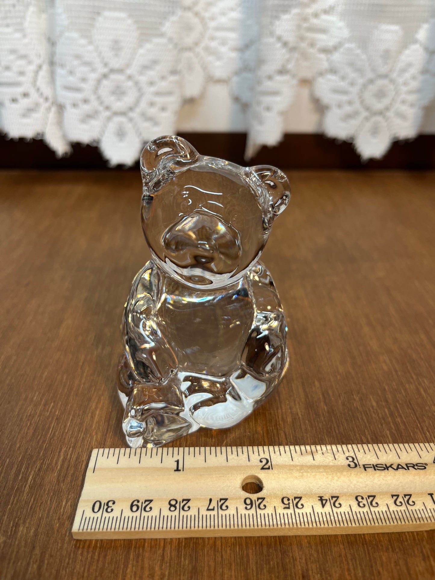 Vintage Princess House Clear Bear Figurine