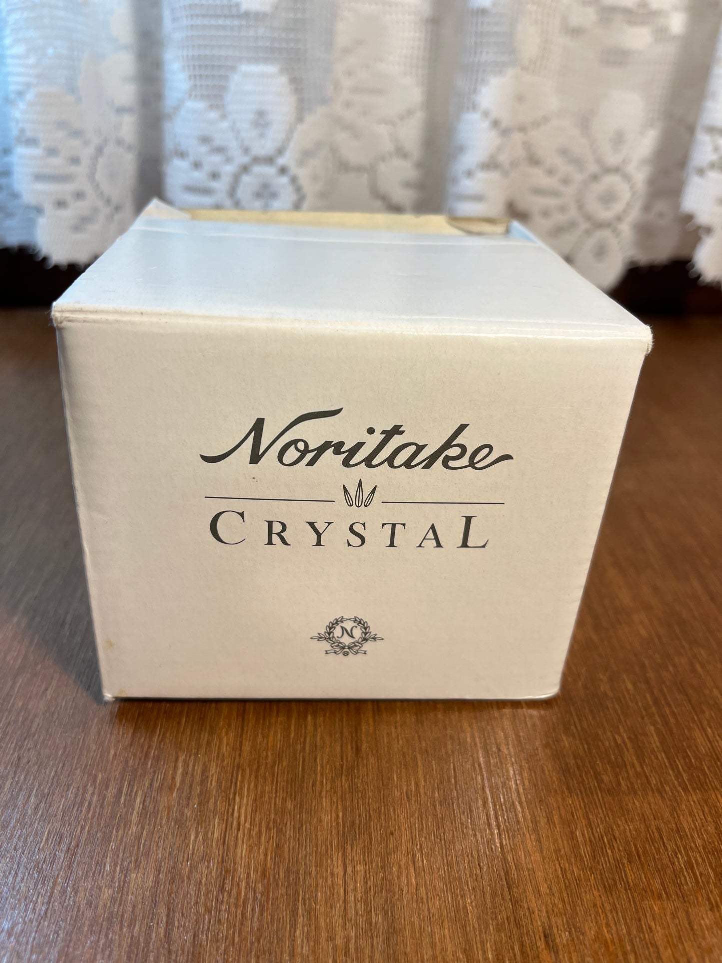 Vintage Noritake Crystal Candle Holder In Box