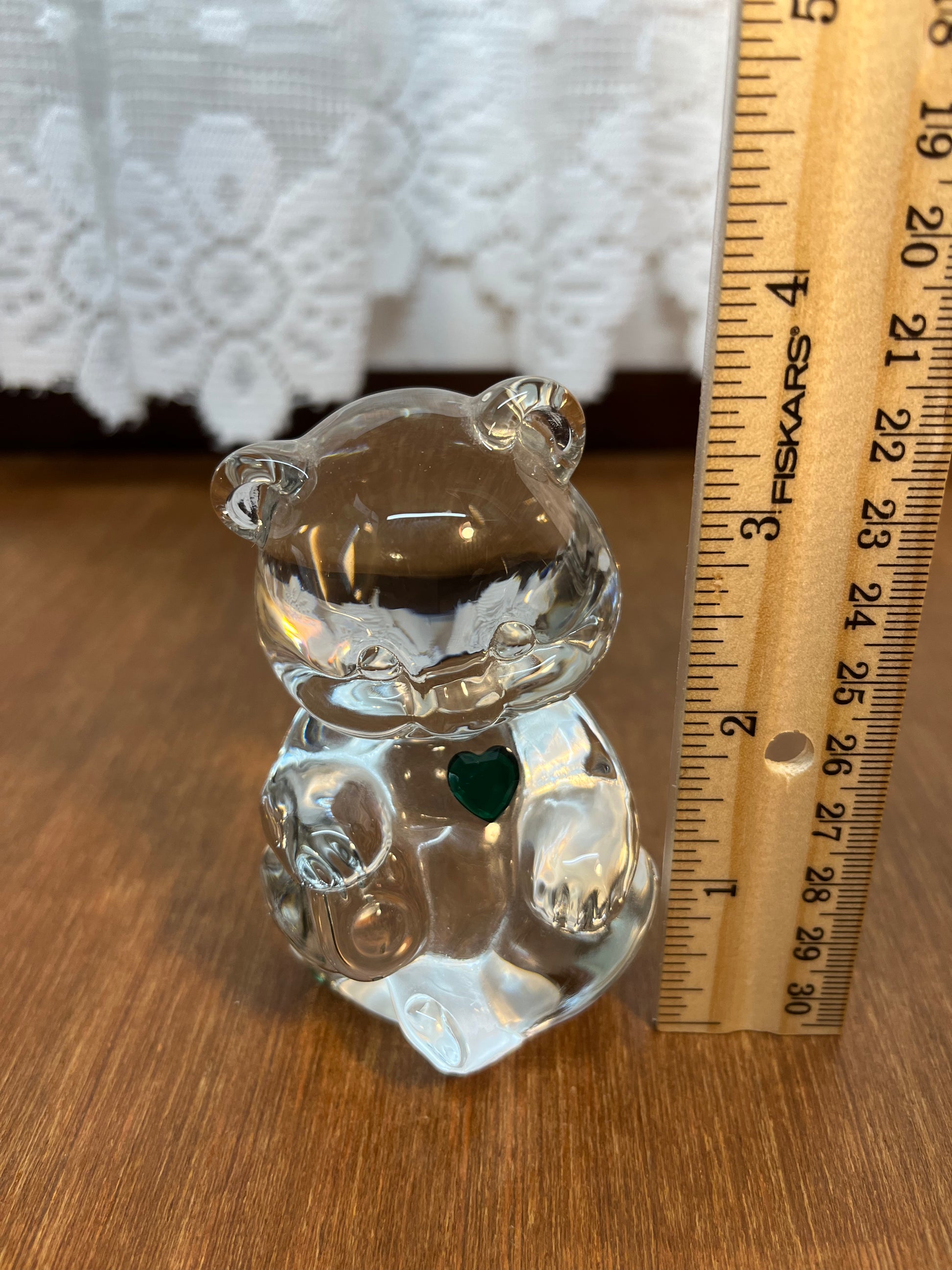 Fenton glass top teddy bear