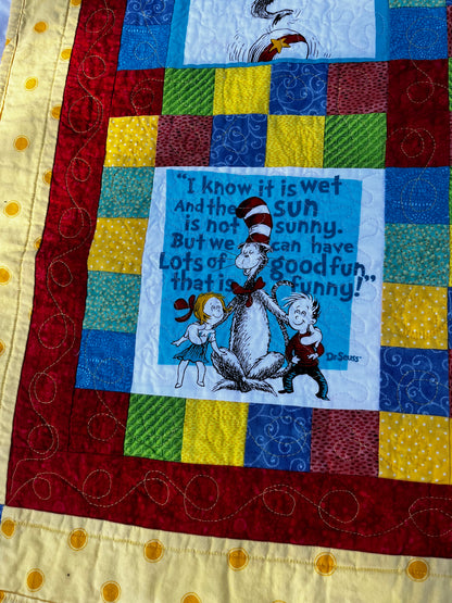 Handmade/Machine Made Dr. Seuss Quilt