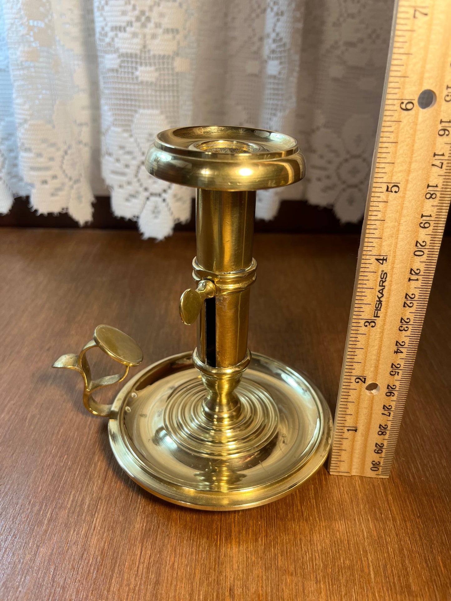 Vintage Brass Candle Holder With Handle