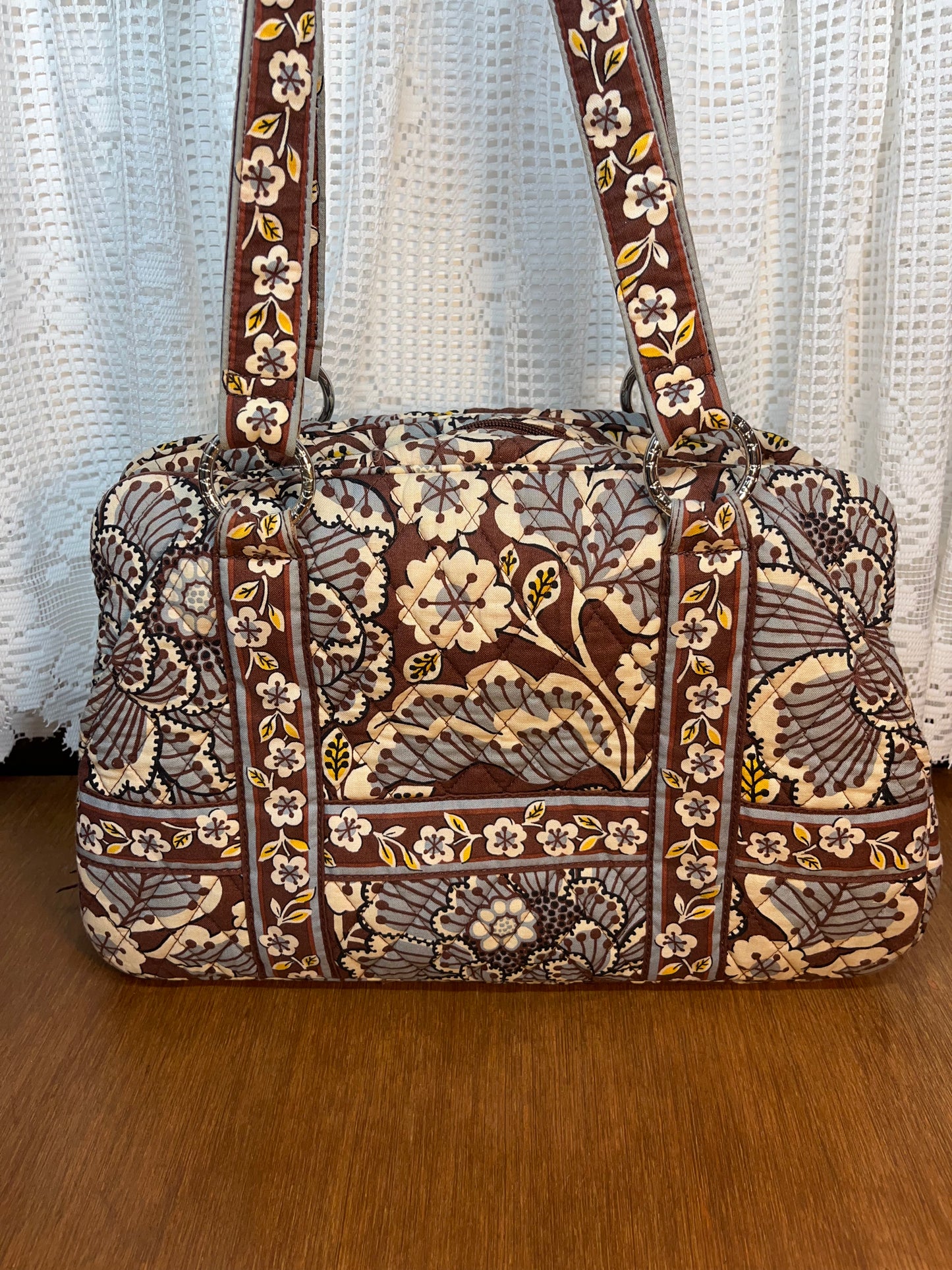 Large Slate Blooms Vera Bradley Tote Purse