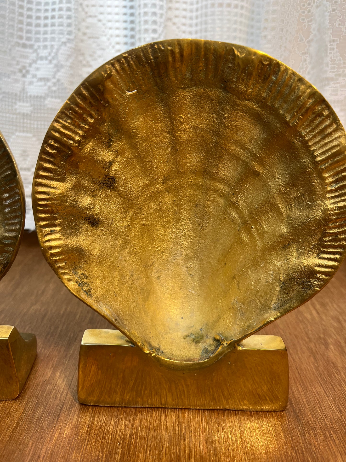 Brass Seashell Bookends